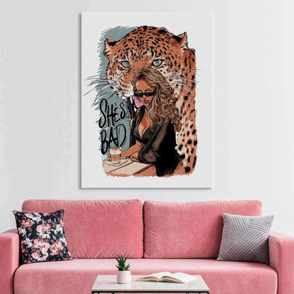 She's Bad - Fashion Wall Art - SharpWallArts