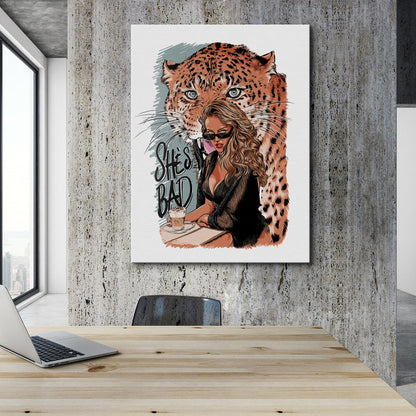 She's Bad - Fashion Wall Art - SharpWallArts