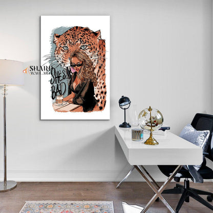 She's Bad - Fashion Wall Art - SharpWallArts