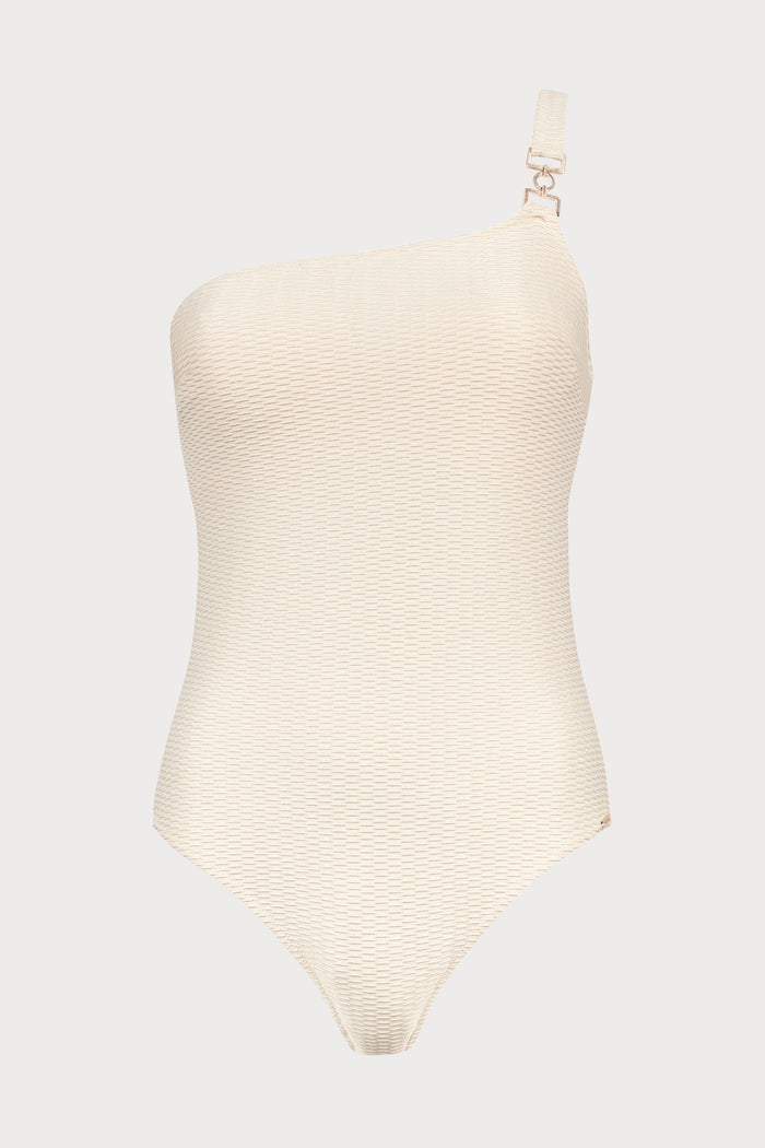 Shimmering Waters One Shoulder Swimsuit