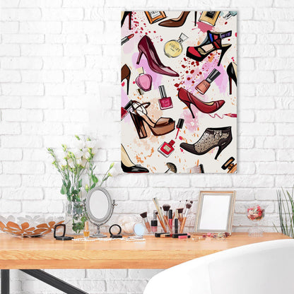 Shoes & Cosmetics - Fashion Wall Art Canvas - SharpWallArts