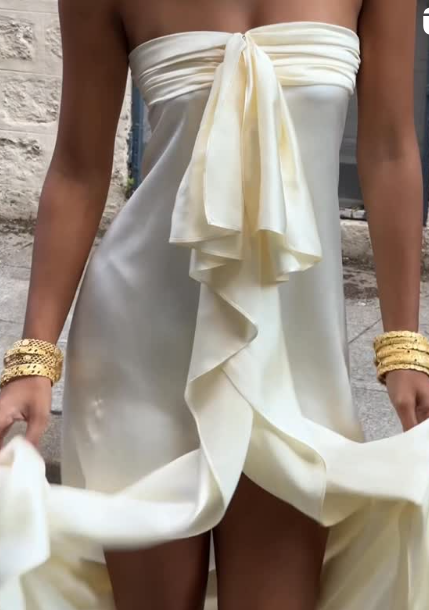 Simple Strapless Sheath Long Prom Dresses Chiffon Yellow Party dresses Evening Dresses
