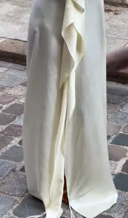 Simple Strapless Sheath Long Prom Dresses Chiffon Yellow Party dresses Evening Dresses
