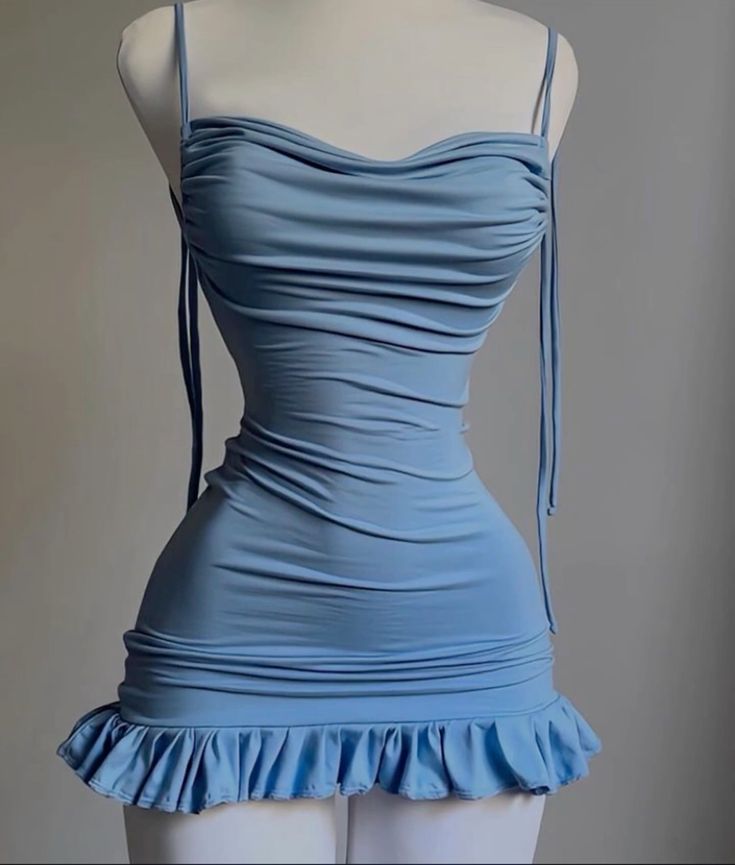 Simple Straps Black/Blue Short Backless Homecoming Dresses