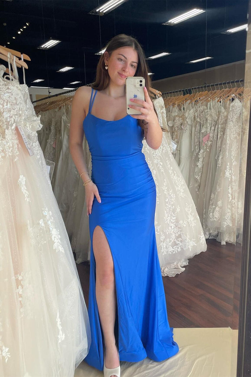 Simply Purple Mermaid Long Prom Dress with Slit