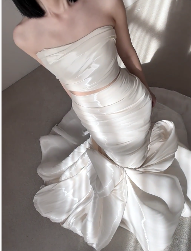 Sleeveless Mermaid Wedding Dress Classy Wedding Gowns
