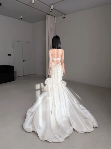 Sleeveless Mermaid Wedding Dress Classy Wedding Gowns