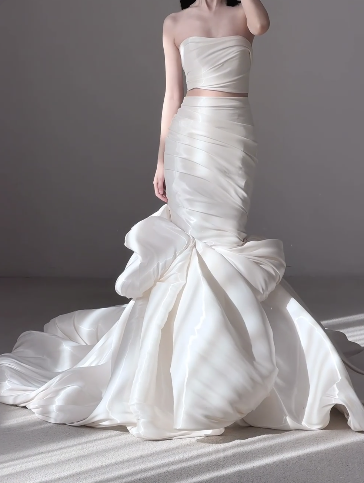 Sleeveless Mermaid Wedding Dress Classy Wedding Gowns