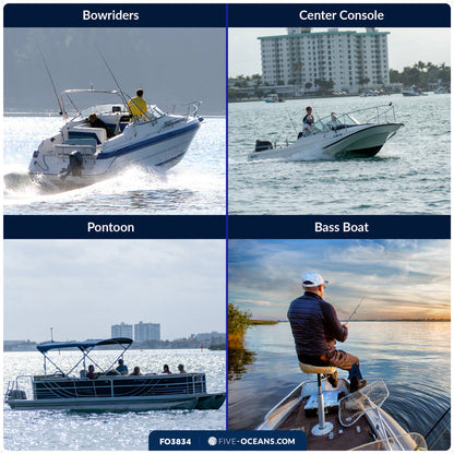 Snap-Handle Drain Plug for 1-1/4" Transom Hole, Rubber/Brass - FO3834 - Five Oceans