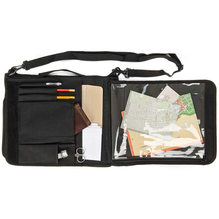 snugpak a4 grab black clear zipped pocket