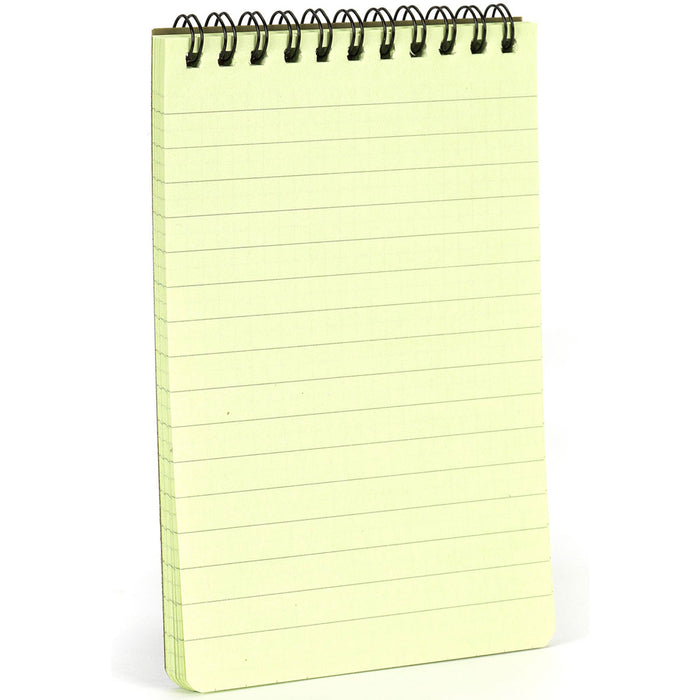 lined pages of snugpak waterproof notebook olive