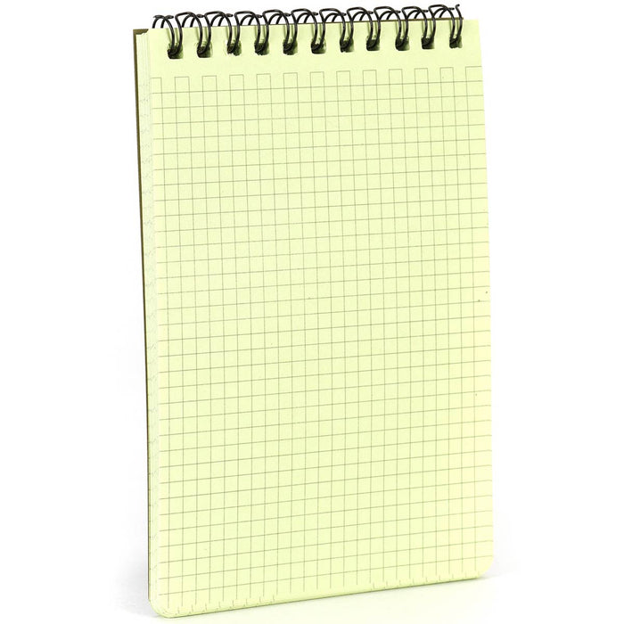 grid pages of snugpak waterproof notebook olive