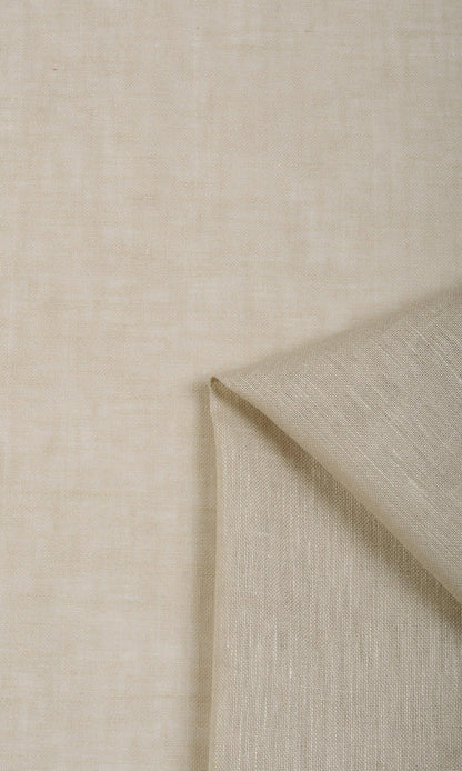 Linen Blend Sheer Pinch Pleat, Rod Pocket, Eyelet Curtains (Beige)