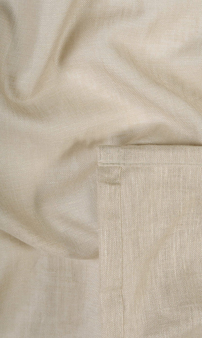 Linen Blend Sheer Any Size Style Curtains (Beige)