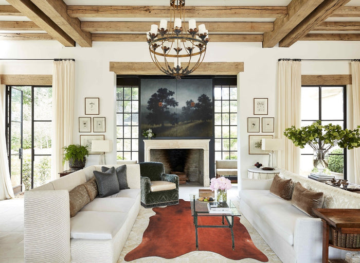 Solid Brown Cowhide Rug #A33209