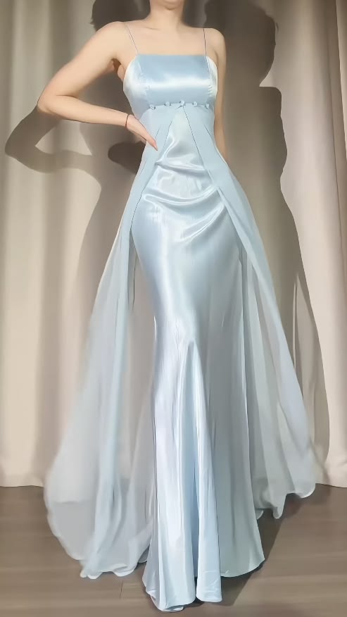 Spaghetti Straps Light Pink Sheath Long Party Dresses,AST2319