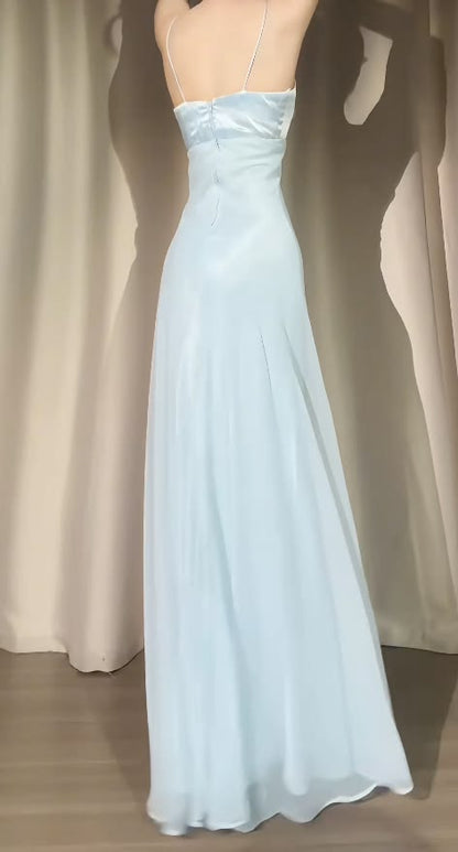 Spaghetti Straps Light Pink Sheath Long Party Dresses,AST2319