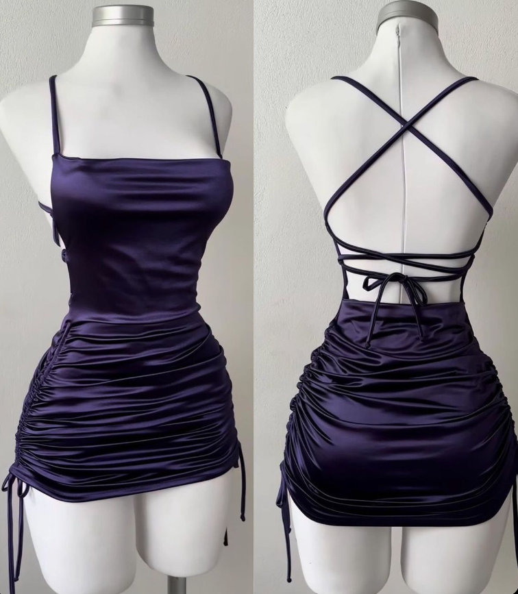 Spaghetti Straps Simple Cheap Short Homecoming Dresses