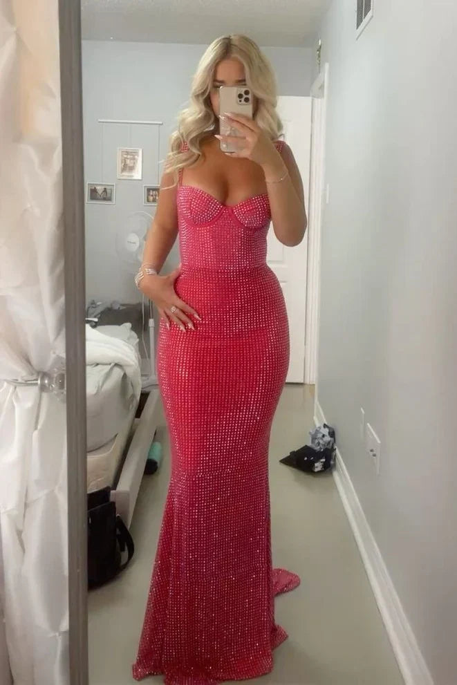 Sparkle Mermaid Senior Prom Dresses Sweetheart Long Party Dress,AST2318