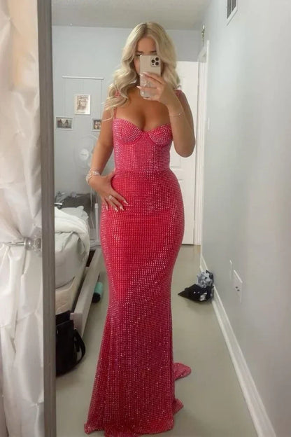 Sparkle Mermaid Senior Prom Dresses Sweetheart Long Party Dress,AST2318
