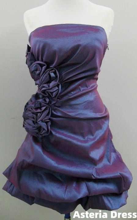 Sparkle Purple Strapless Short Homecoming Dress For Women