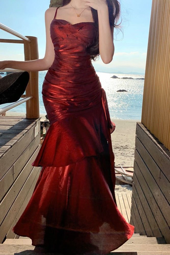 Sparkle Ruffle Party Dress Vintage Senior Prom Dresses Popular Slim Graduation Dresses,AST2320