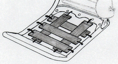 Spitfire-ST668 SPITFIRE MK.3 & GT6 LOW BACK & HIGH BACK SEAT BASE STRAP KIT 1968-70