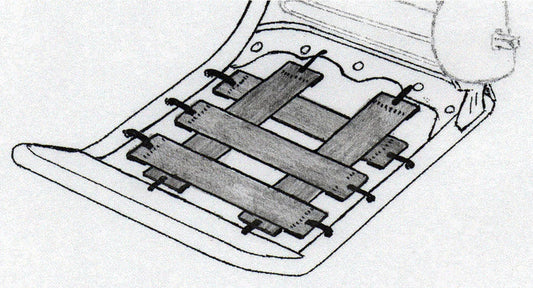 Spitfire-ST668 SPITFIRE MK.3 & GT6 LOW BACK & HIGH BACK SEAT BASE STRAP KIT 1968-70