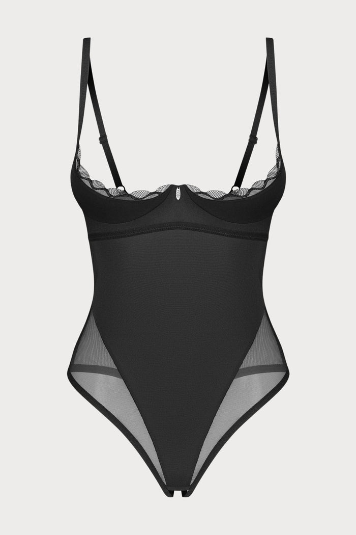 Obsessive Stelisa Cupless & Crotchless Bodysuit - Naughty Knickers
