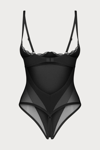 Obsessive Stelisa Cupless & Crotchless Bodysuit - Naughty Knickers