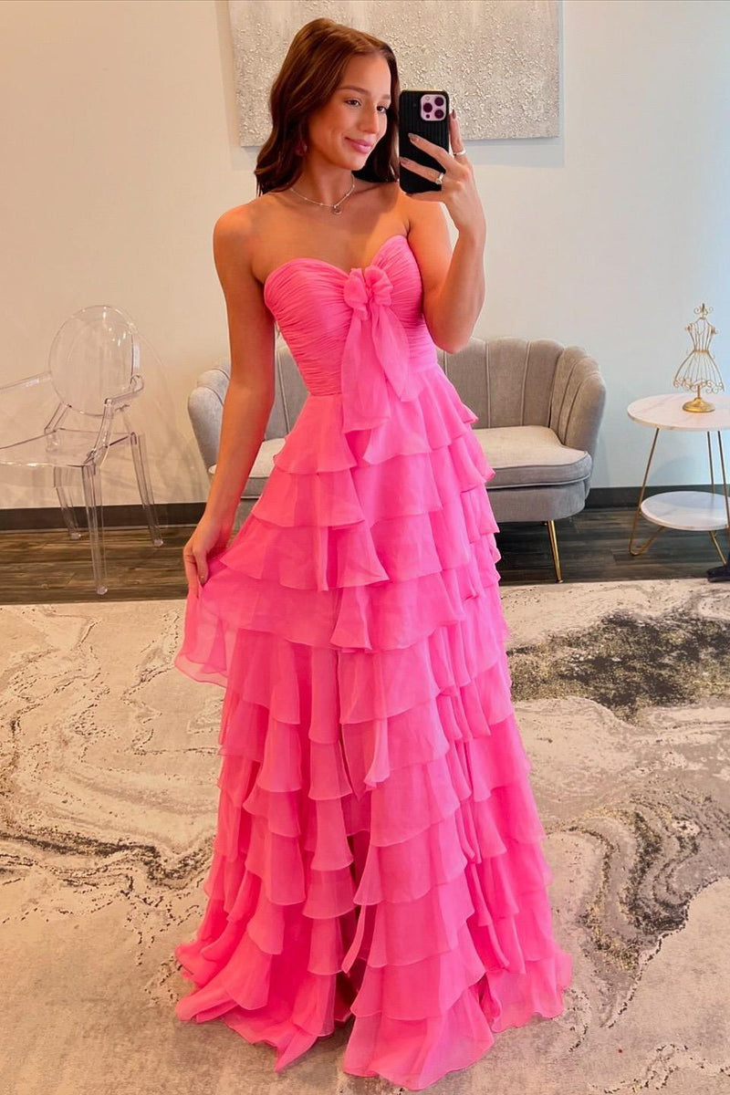 Straps Green Chiffon Tiered Ruffle Party Dress
