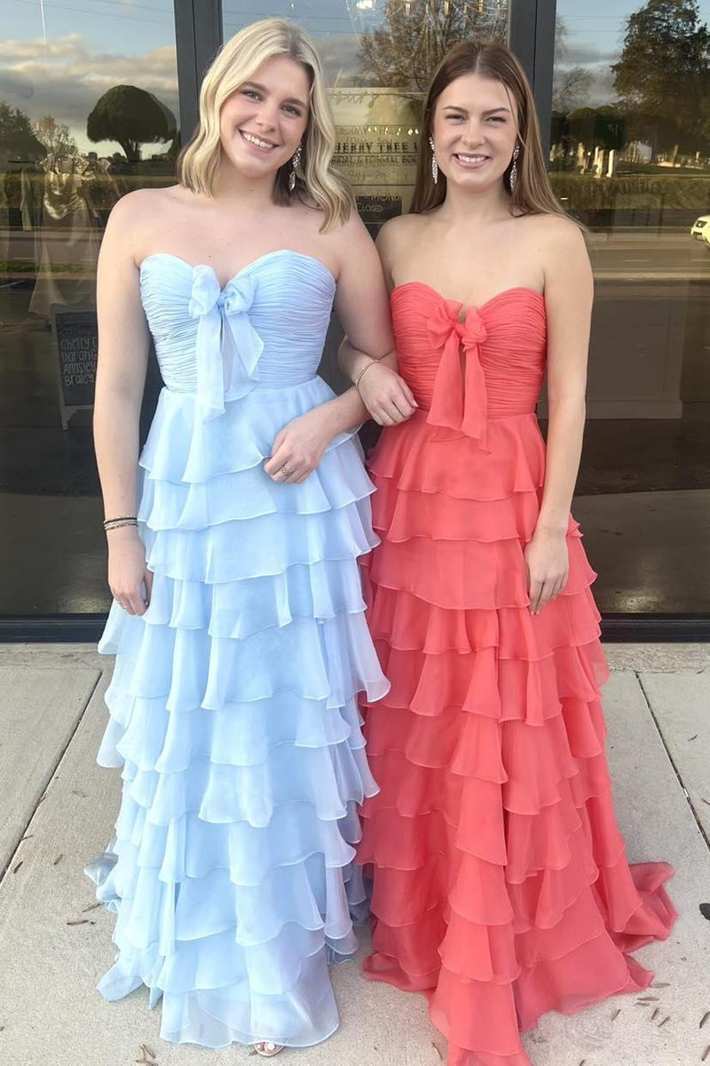 Straps Green Chiffon Tiered Ruffle Party Dress