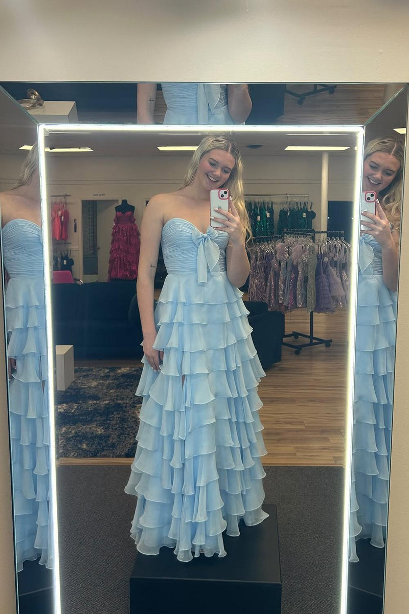 Straps Green Chiffon Tiered Ruffle Party Dress