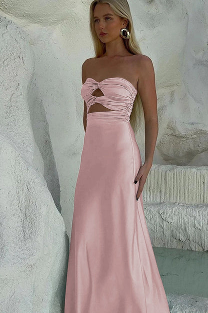 Stylish Sheath Sweetheart Blue Long Party Dress with Keyhole