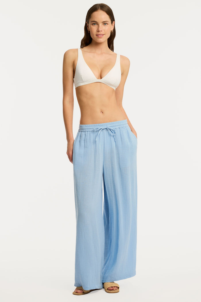 Sunset Cotton Blue Beach Pants