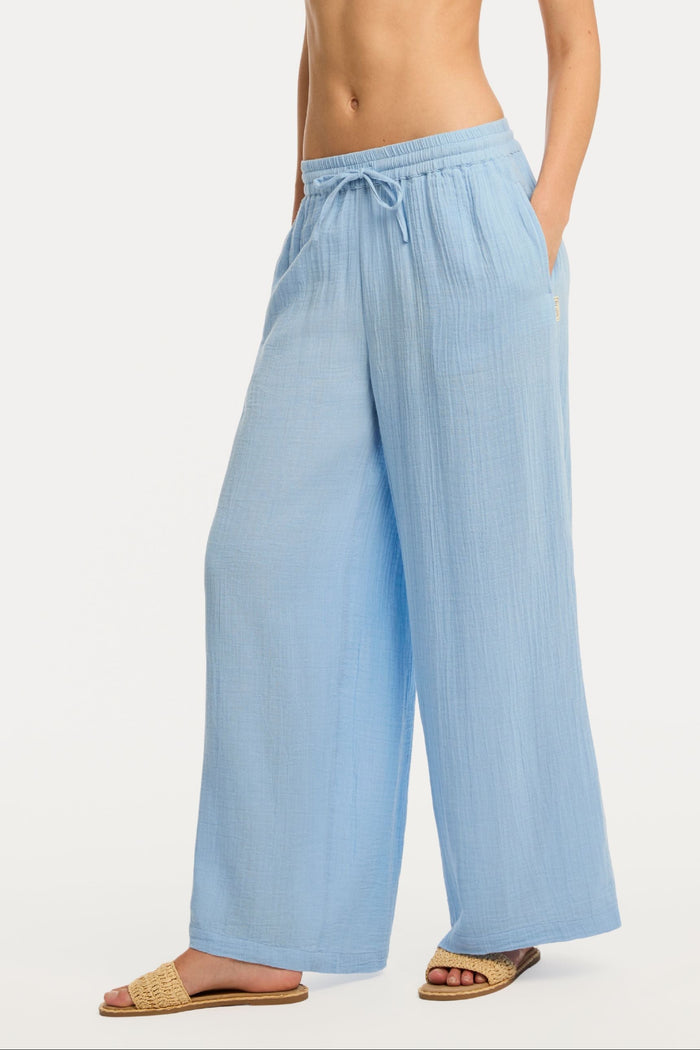 Sunset Cotton Blue Beach Pants