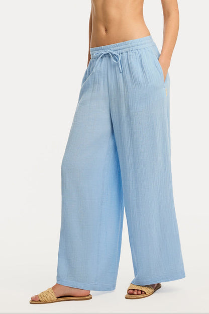 Sunset Cotton Blue Beach Pants
