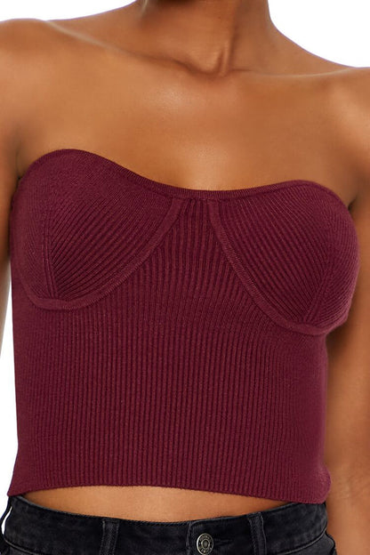 Sweater-Knit Tube Top