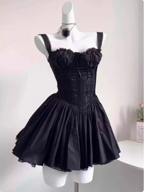 Sweet Fishbone Suspender Princess Birthday Tutu Homecoming Dress