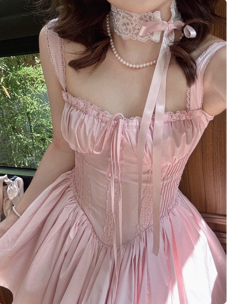 Sweet Fishbone Suspender Princess Birthday Tutu Homecoming Dress