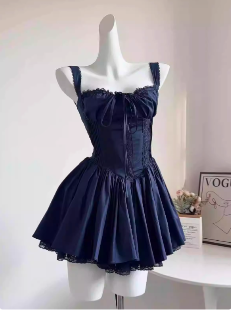 Sweet Fishbone Suspender Princess Birthday Tutu Homecoming Dress