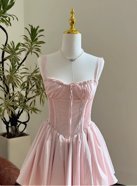 Sweet Fishbone Suspender Princess Birthday Tutu Homecoming Dress