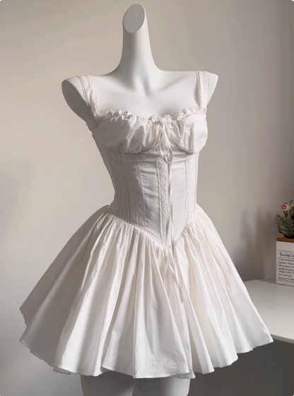Sweet Fishbone Suspender Princess Birthday Tutu Homecoming Dress