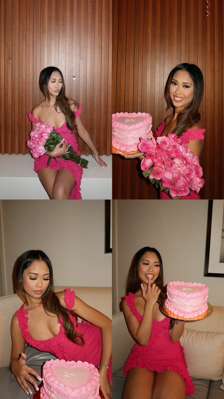 Sweet Ruffled Low-cut Pink Backless Birthday Short Skirt Homecoming Dress