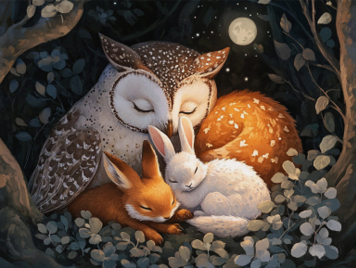 Sweet Slumber of Woodland Critters