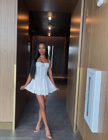 Sweet White Suspender Herringbone A-line 17th Birthday Homecoming Dress
