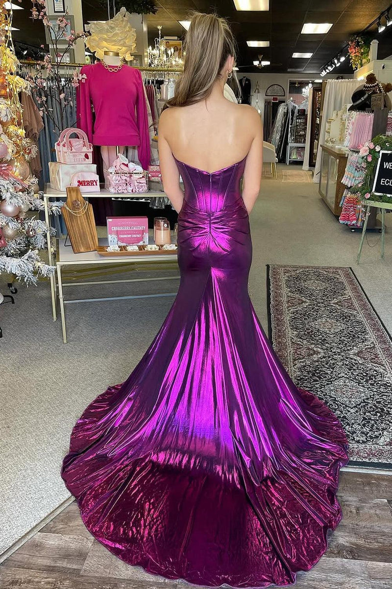Sweetheart Black Metallic Mermaid Long Party Dress