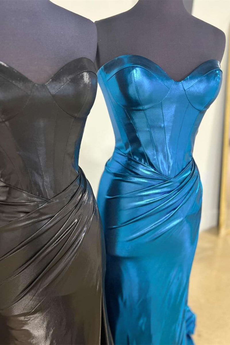 Sweetheart Metallic Mermaid Long Formal Dress