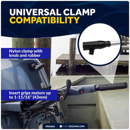 Tiller Extension Handle with Twist-Lock, Extends 17.5" - 25" - FO4454 - Five Oceans