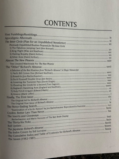 The Collected Almanac - Richard Kaufman (LIKE NEW)